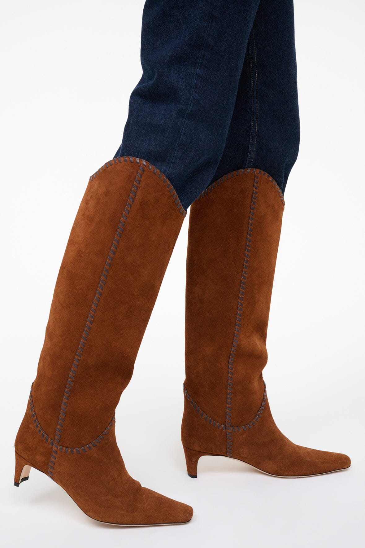 STAUD WESTERN WALLY BOOT TABAC SUEDE ESPRESSO