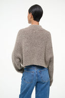 Image CROPPED HAMPTON SWEATER | BISQUE 3 of 5