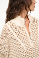 Image CROPPED HAMPTON SWEATER | BREEZE CREME 6 of 7