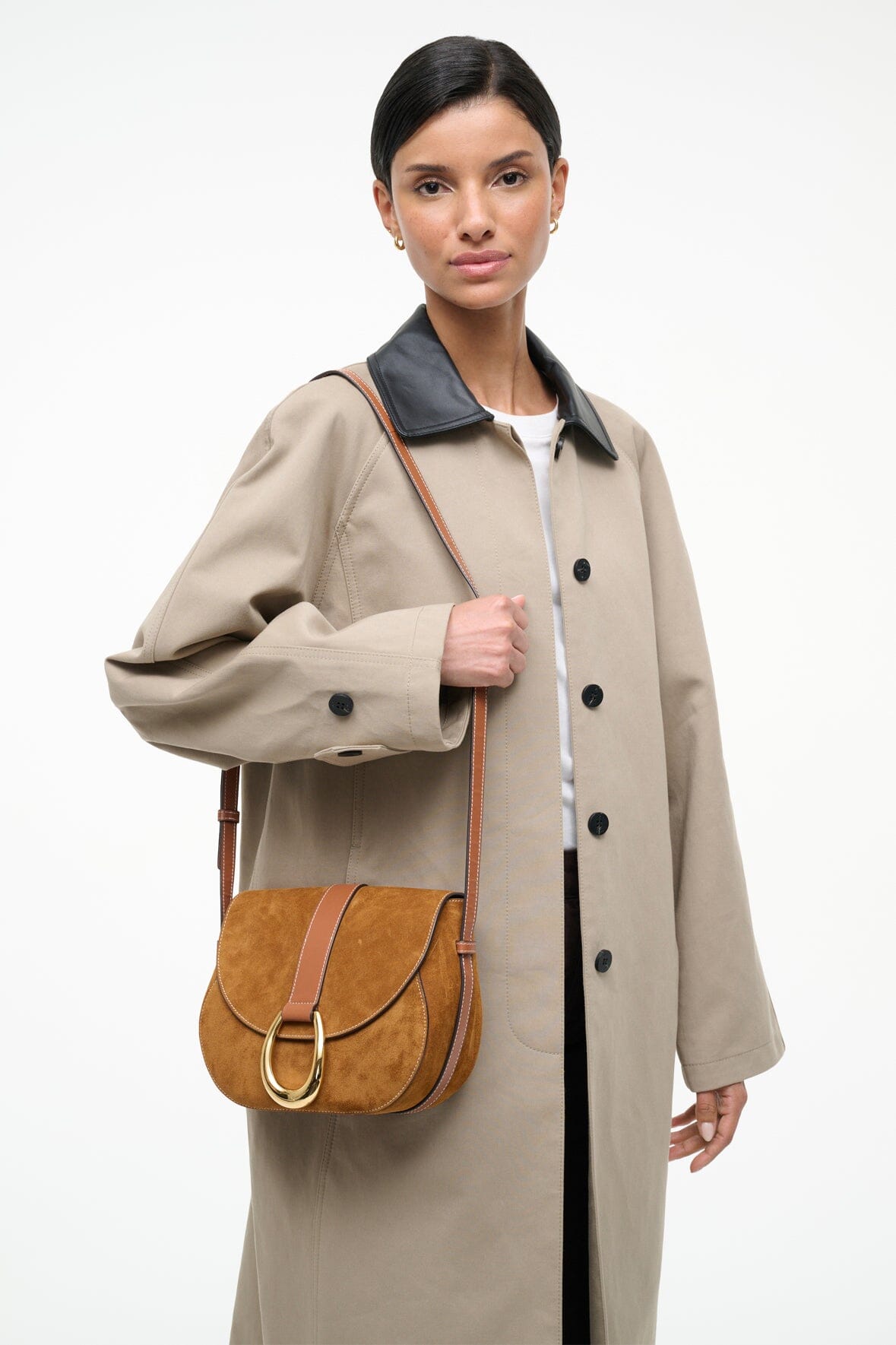 STAUD BELLA SADDLE BAG TAN
