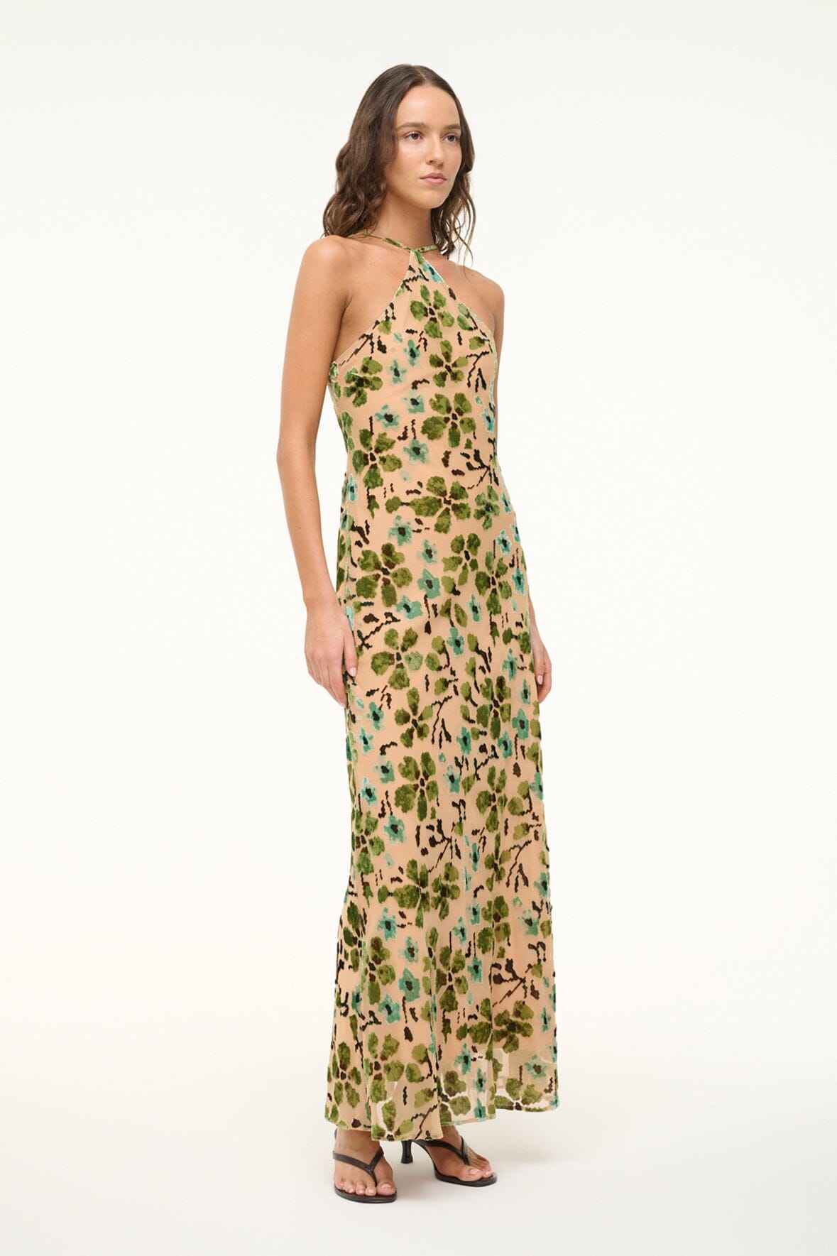 Image CUBISM DRESS | MOSS FLORAL TAPESTRY 2 of 5 and Clicking this image will trigger a zoom pop-up