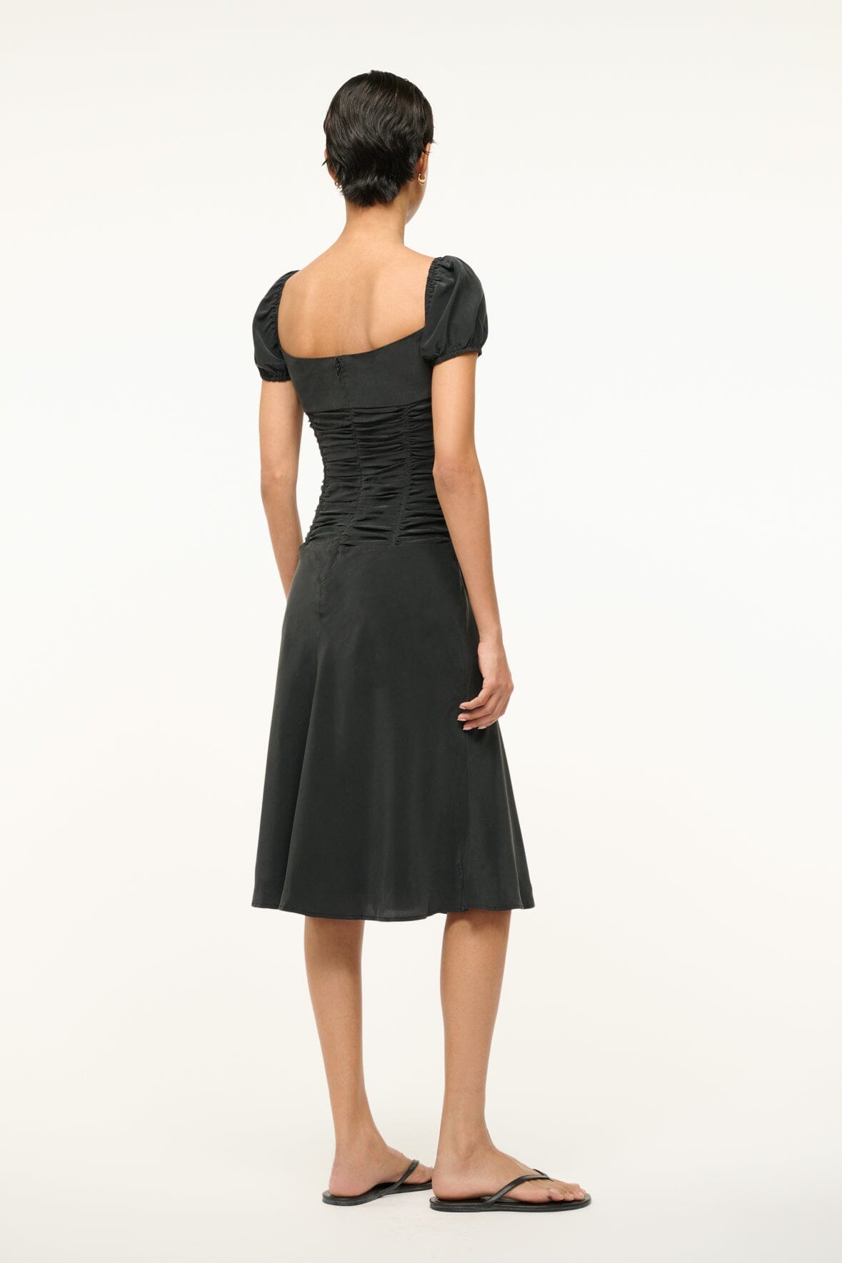 Image ELBA SILK DRESS | BLACK 4 of 6 and Clicking this image will trigger a zoom pop-up