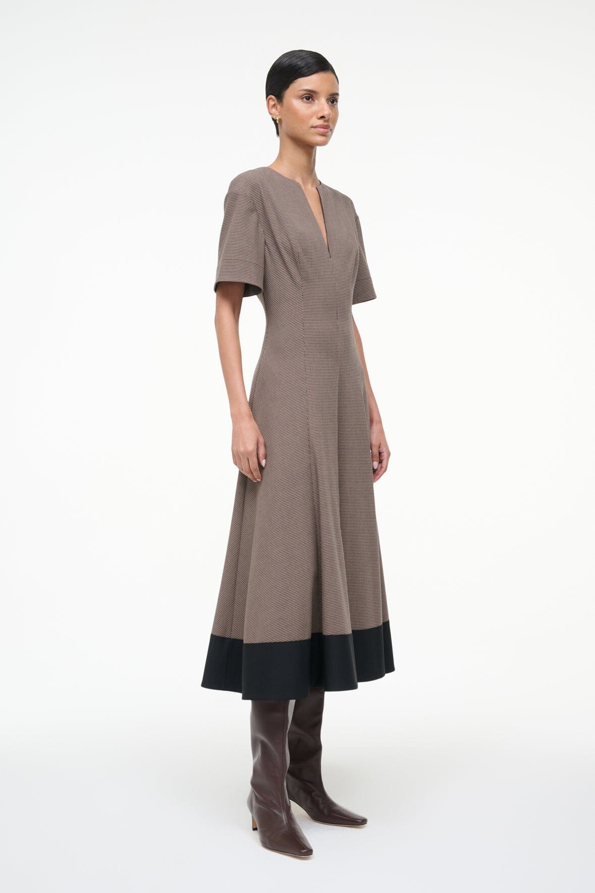 Image FRANCES DRESS | HOUNDSTOOTH 6 of 9 and Clicking this image will trigger a zoom pop-up