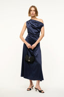 Image PHARE SILK DRESS | NAVY 5 of 6