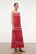 LAURA LINEN DRESS | PAINTED FOULARD PAINTED FOULARD / XS