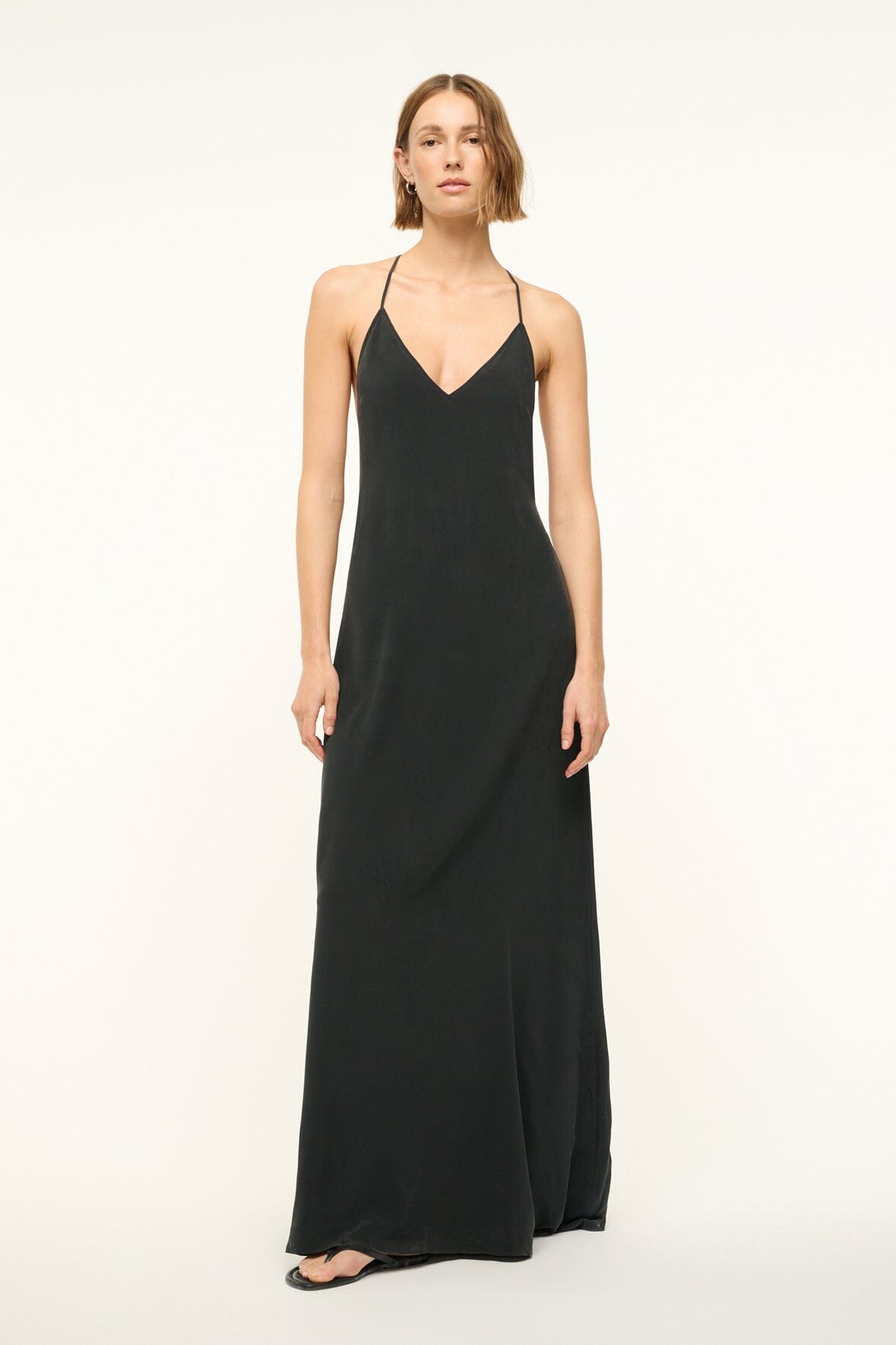 Image MACHU SILK DRESS | BLACK 4 of 6 and Clicking this image will trigger a zoom pop-up