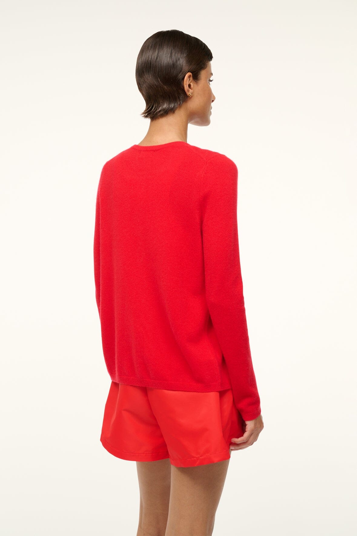 Image ADAN CASHMERE CARDIGAN | RED ROSE 3 of 3 and Clicking this image will trigger a zoom pop-up