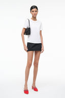 JOANNA KITTEN HEEL MULE | RED ROSE