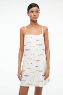 Image LAURA LINEN MINI DRESS | POP SARDINES IVORY 2 of 5