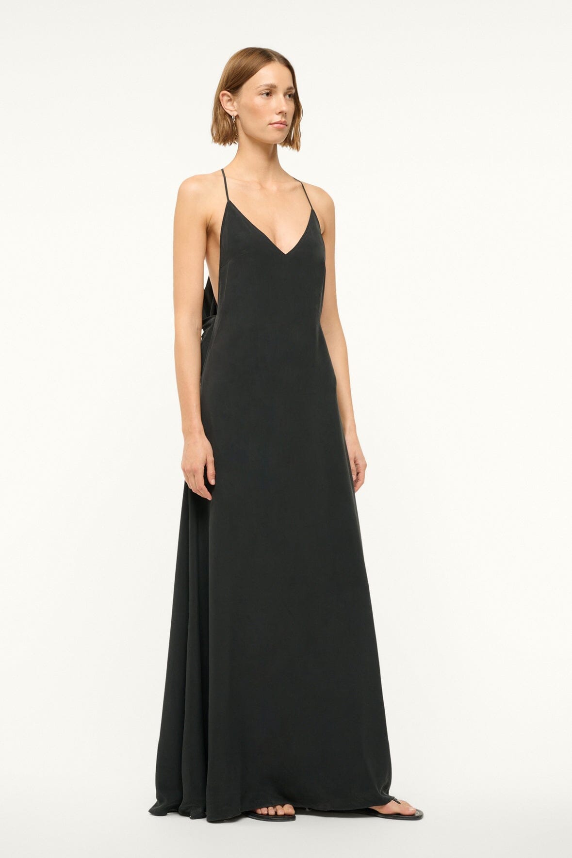 Image MACHU SILK DRESS | BLACK 3 of 6 and Clicking this image will trigger a zoom pop-up