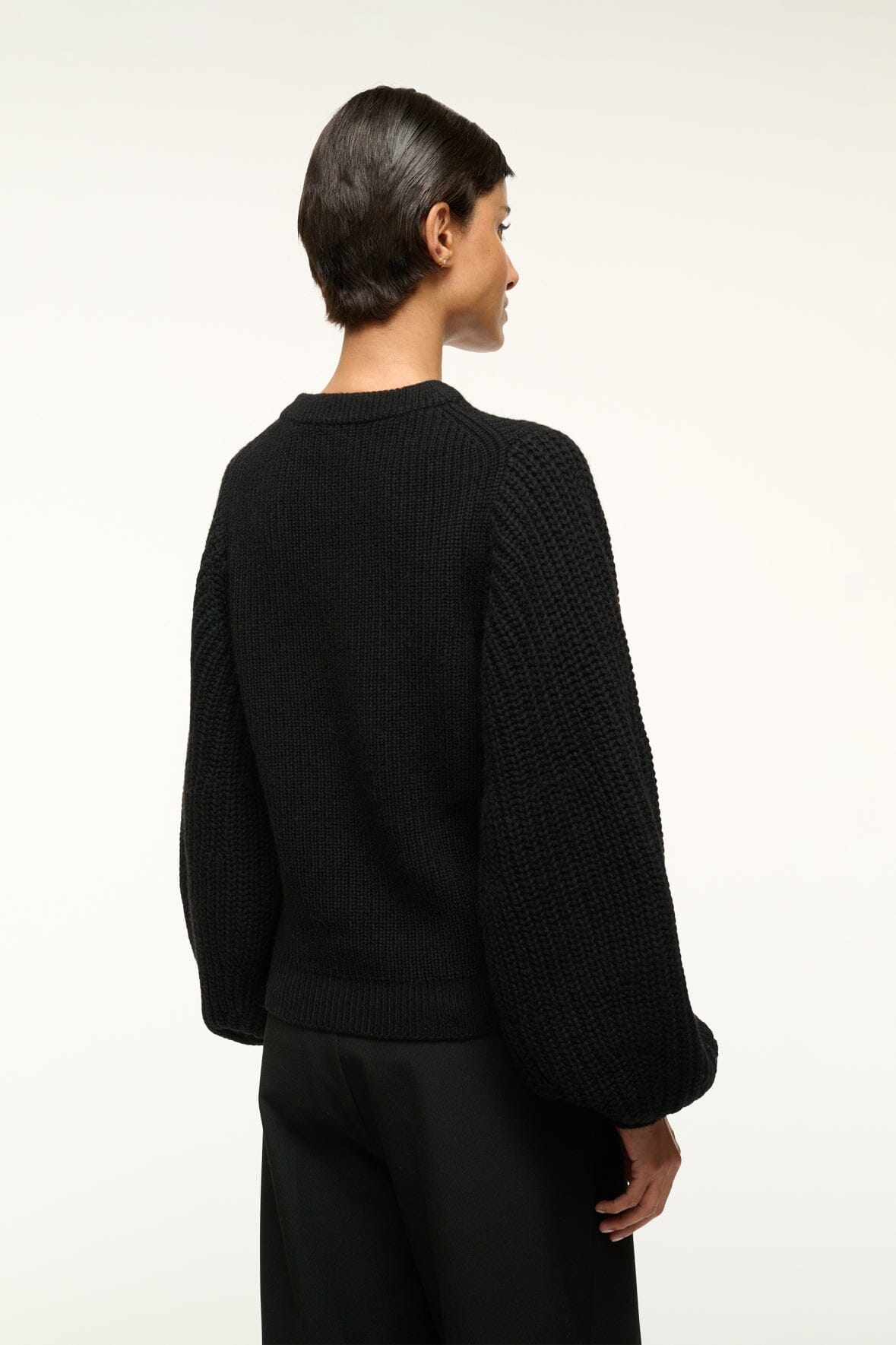 トップス Aura cable knit tops Black AURA SWEATER BLACK