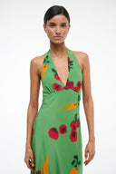 LUCCA SILK DRESS | FARMERS MARKET LEAF