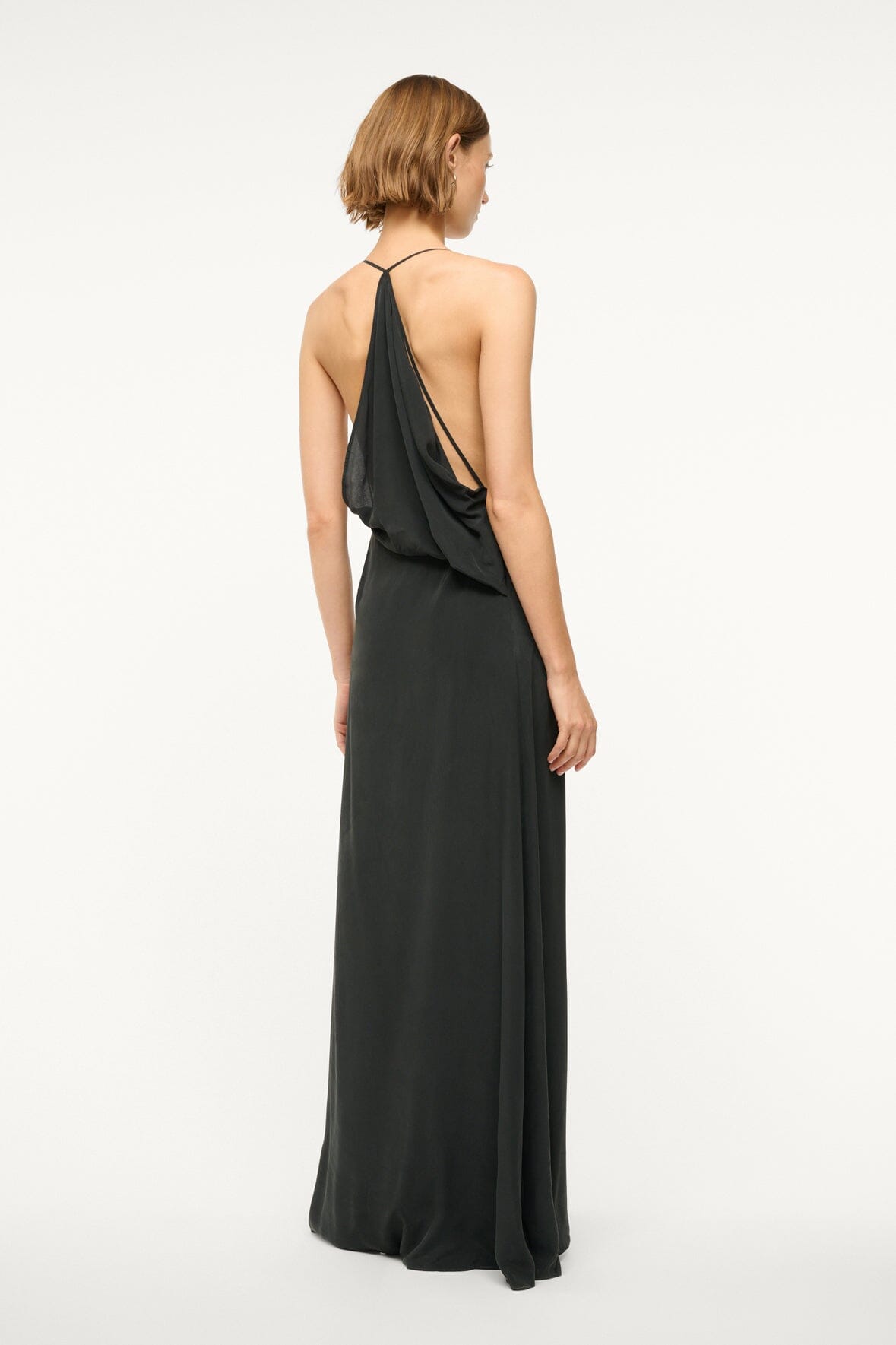 Image MACHU SILK DRESS | BLACK 2 of 6 and Clicking this image will trigger a zoom pop-up