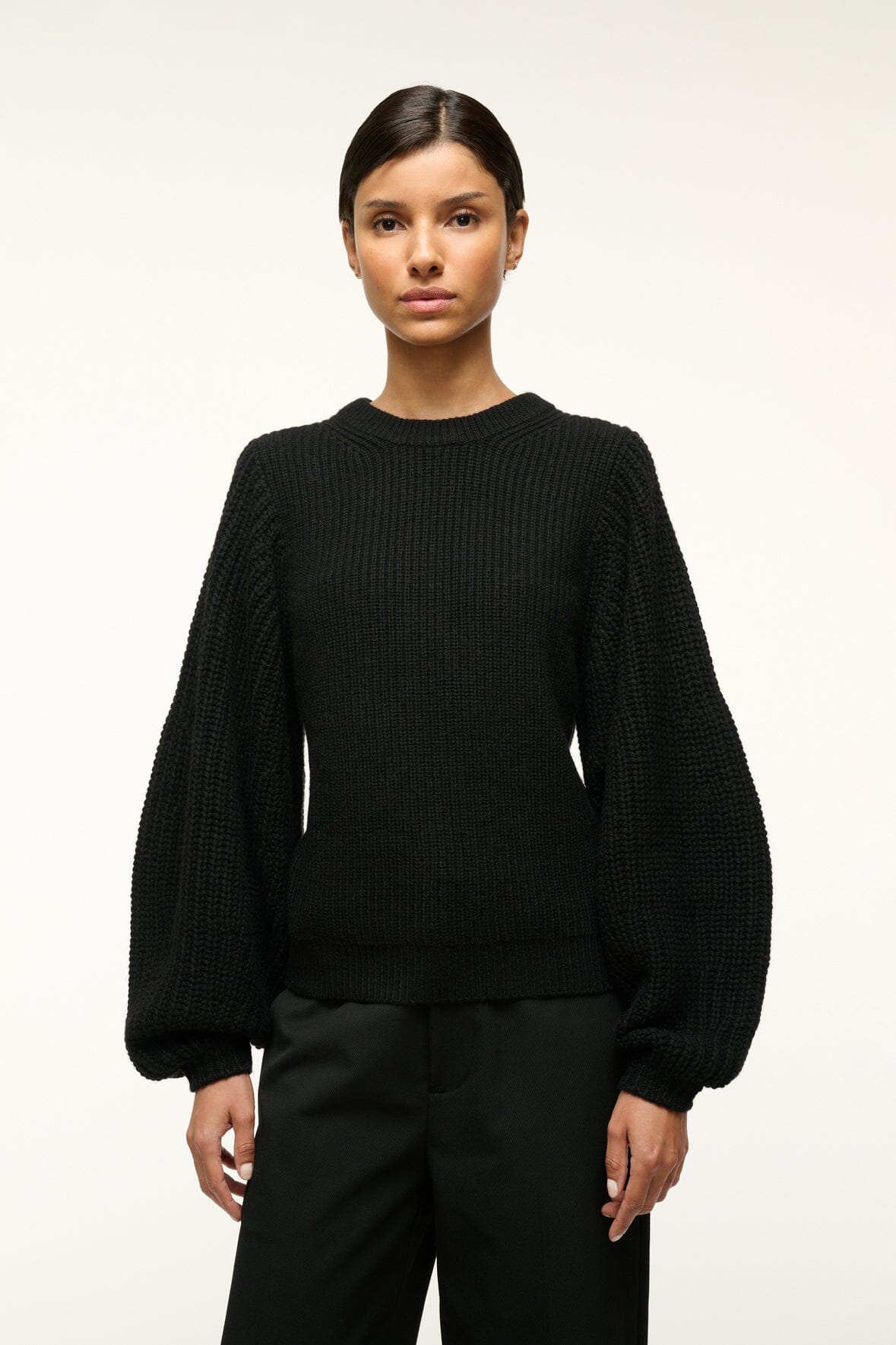 Image AURA SWEATER | BLACK 3 of 5 and Clicking this image will trigger a zoom pop-up