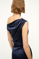 Image PHARE SILK DRESS | NAVY 4 of 6