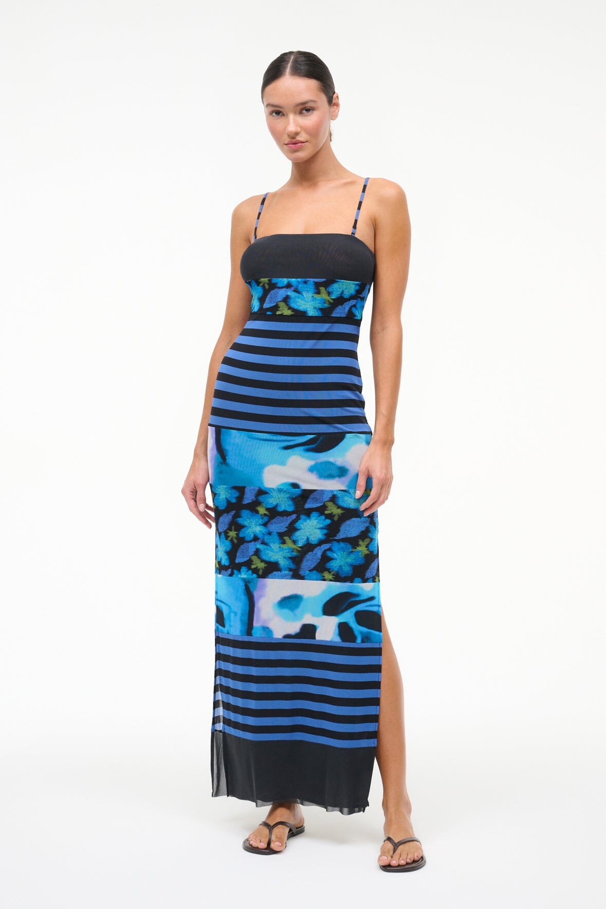 LEONA MESH DRESS HAZE MULTI