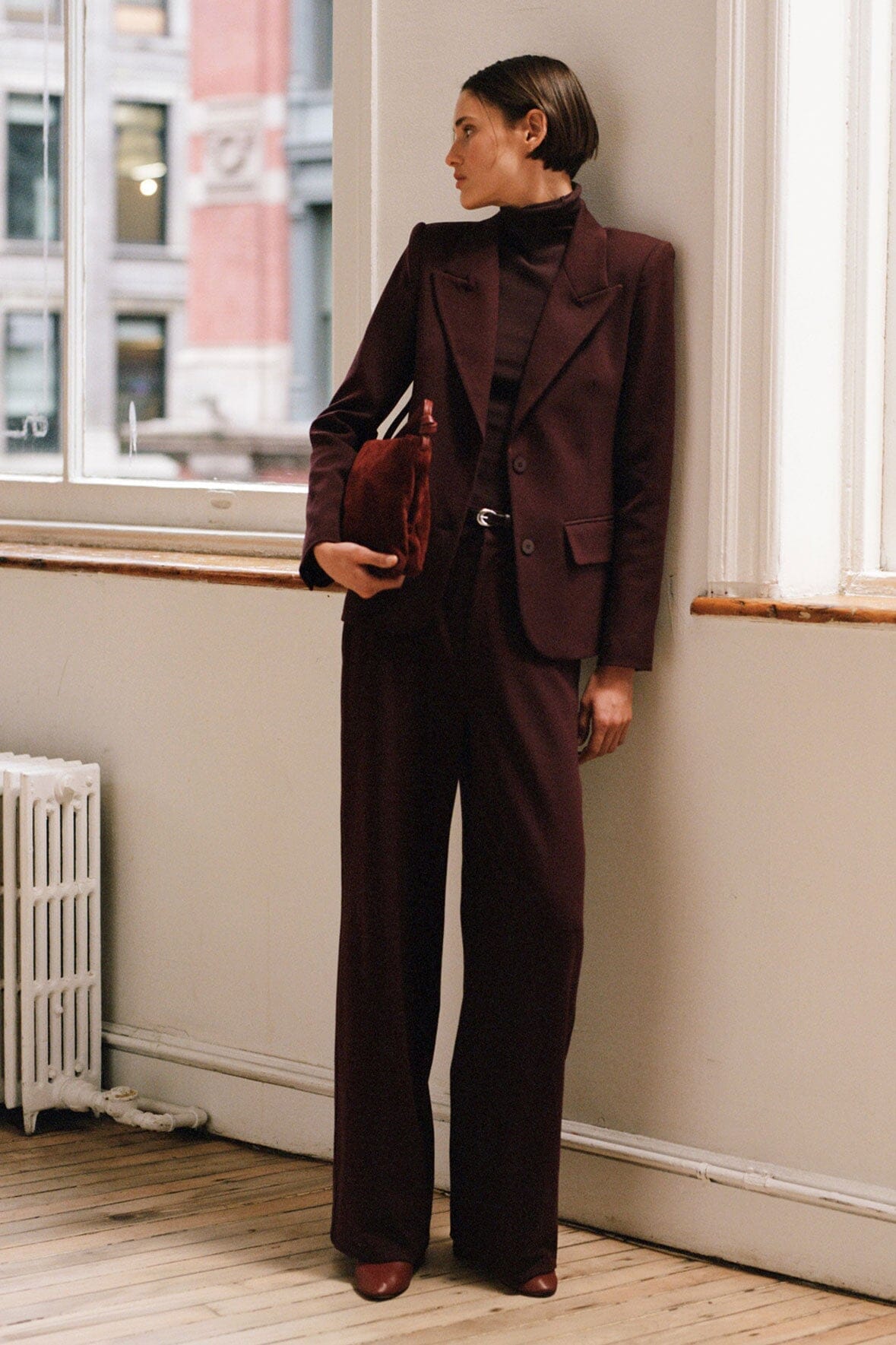 PRINCE SUITING PANT | MERLOT - Slide 5 of 8