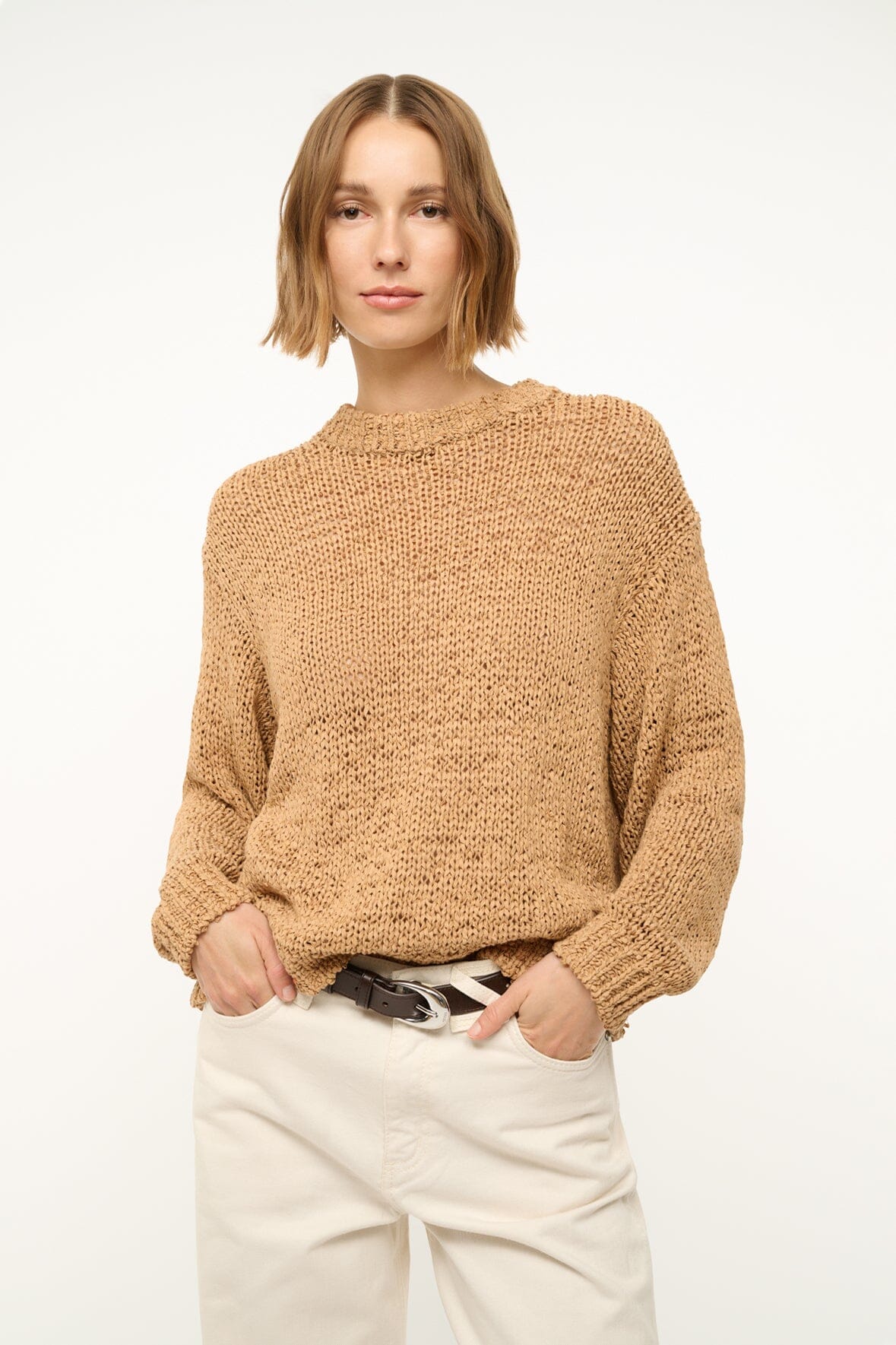 Image CALA SWEATER | CAMEL 1 of 6 and Clicking this image will trigger a zoom pop-up