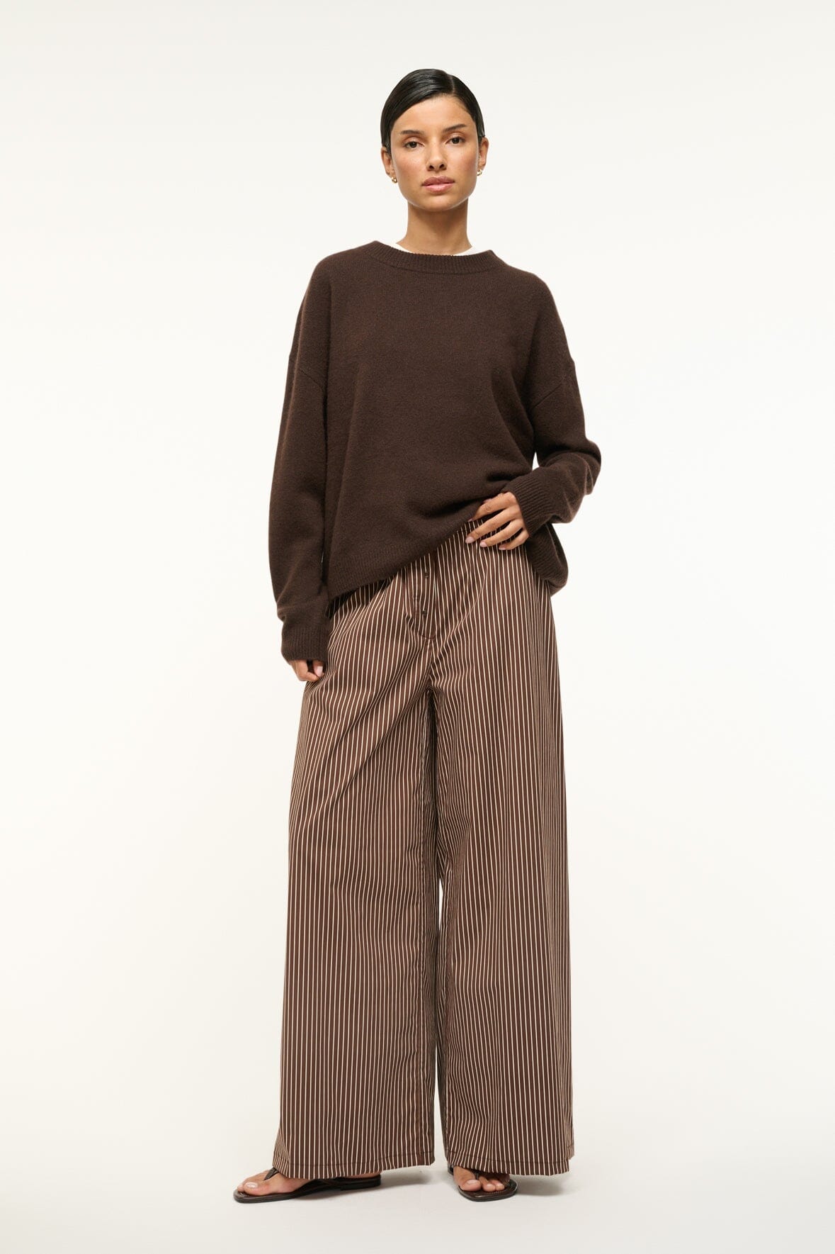 Image BONFIRE PANT | DARK OAK MICRO STRIPE 6 of 7 and Clicking this image will trigger a zoom pop-up