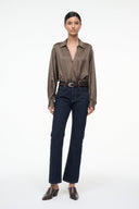 Image EVE SILK BODYSUIT | TAUPE 4 of 5