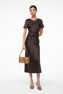 Image MARCEL SILK DRESS | EARTH 1 of 6