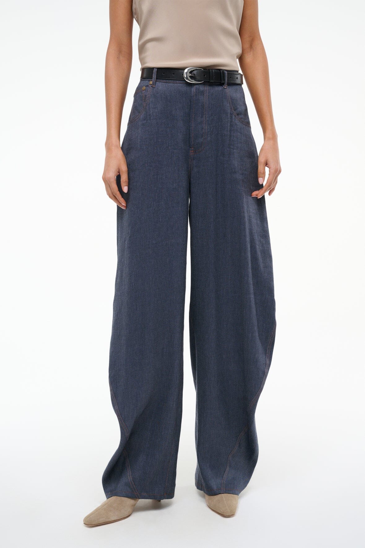 Image HARRISON PANT | CHAMBRAY 2 of 7 and Clicking this image will trigger a zoom pop-up