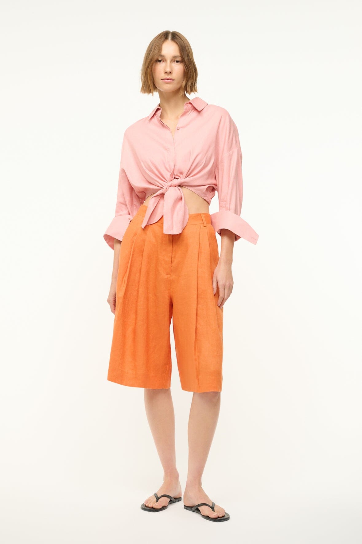 Image LISA LINEN TOP | FADED BLUSH 3 of 8 and Clicking this image will trigger a zoom pop-up