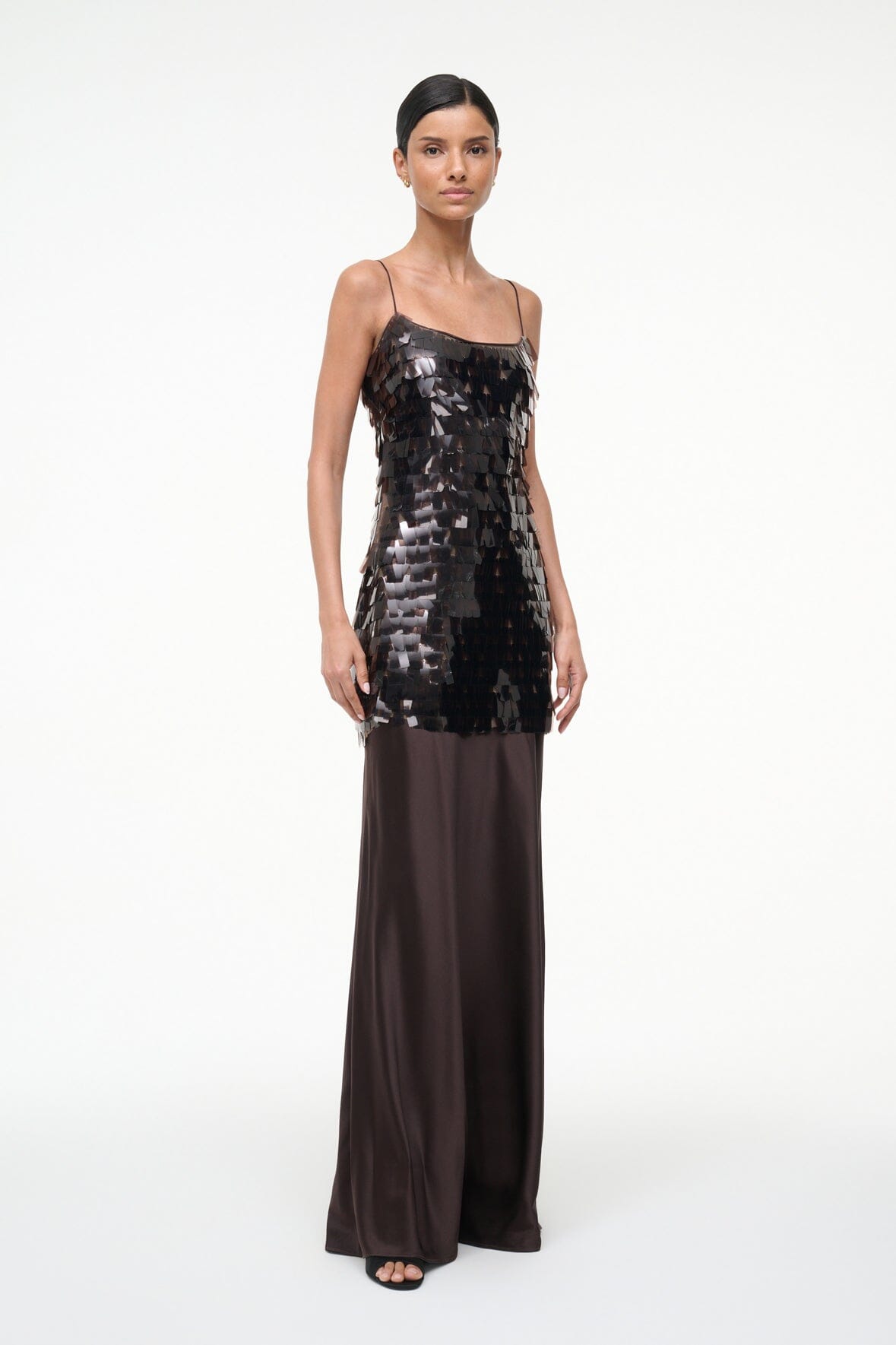 staud dress sequin Eclipse sequined minidress in red - Staud