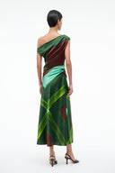 Image PHARE SILK DRESS | EMERALD PRISM 3 of 6
