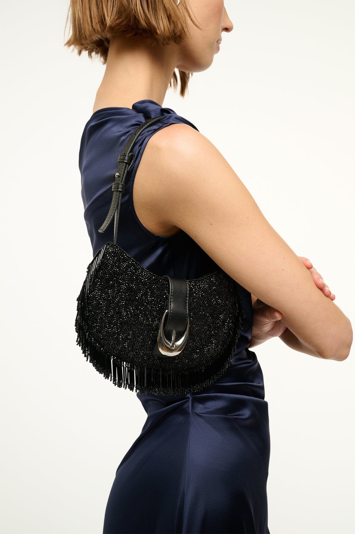 Image ALANA BAG | BLACK FRINGE 2 of 6 and Clicking this image will trigger a zoom pop-up