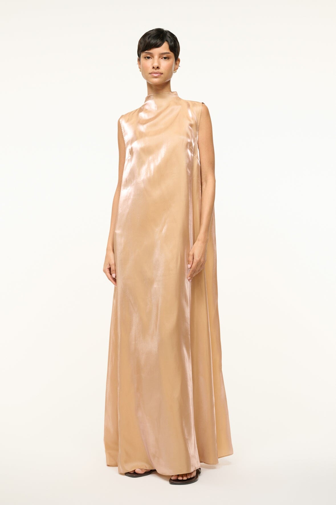 Image ARAYA DRESS | ROSE GOLD 3 of 6 and Clicking this image will trigger a zoom pop-up