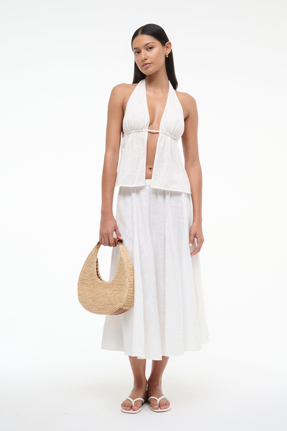 Image FLORES COVERUP TOP | BUTTERCREAM 2 of 5 and Clicking this image will trigger a zoom pop-up