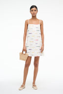 Image LAURA LINEN MINI DRESS | POP SARDINES IVORY 1 of 5