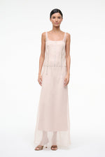 GRETA SILK DRESS | FAWN