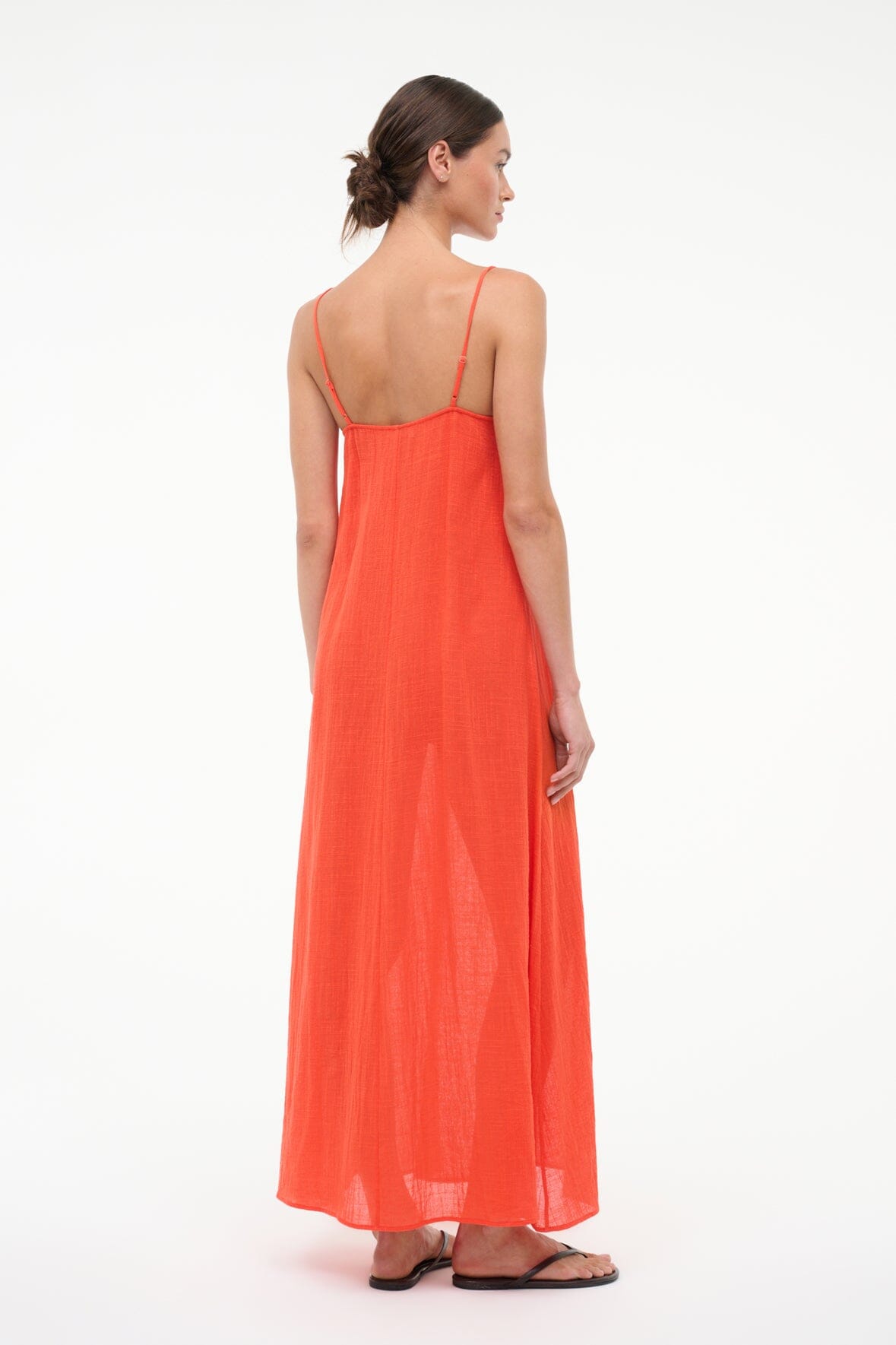 Staud Laura Dress Flame Staud Laura Dress Flame
