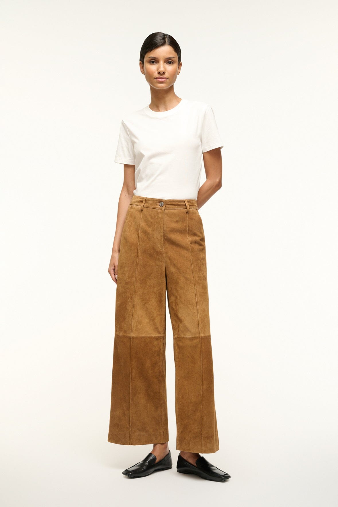 Image MASONRY PANT | TAN SUEDE 1 of 6 and Clicking this image will trigger a zoom pop-up