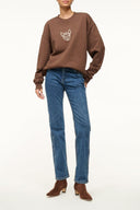 CUSTOM STAUD x C.BONZ OVERSIZED SWEATSHIRT | BROWN