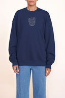 CUSTOM STAUD x C.BONZ OVERSIZED SWEATSHIRT | NAVY