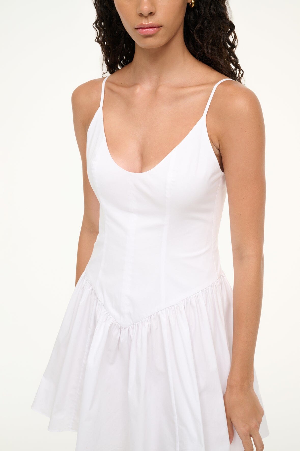 Image DENA MINI DRESS | WHITE 2 of 6 and Clicking this image will trigger a zoom pop-up