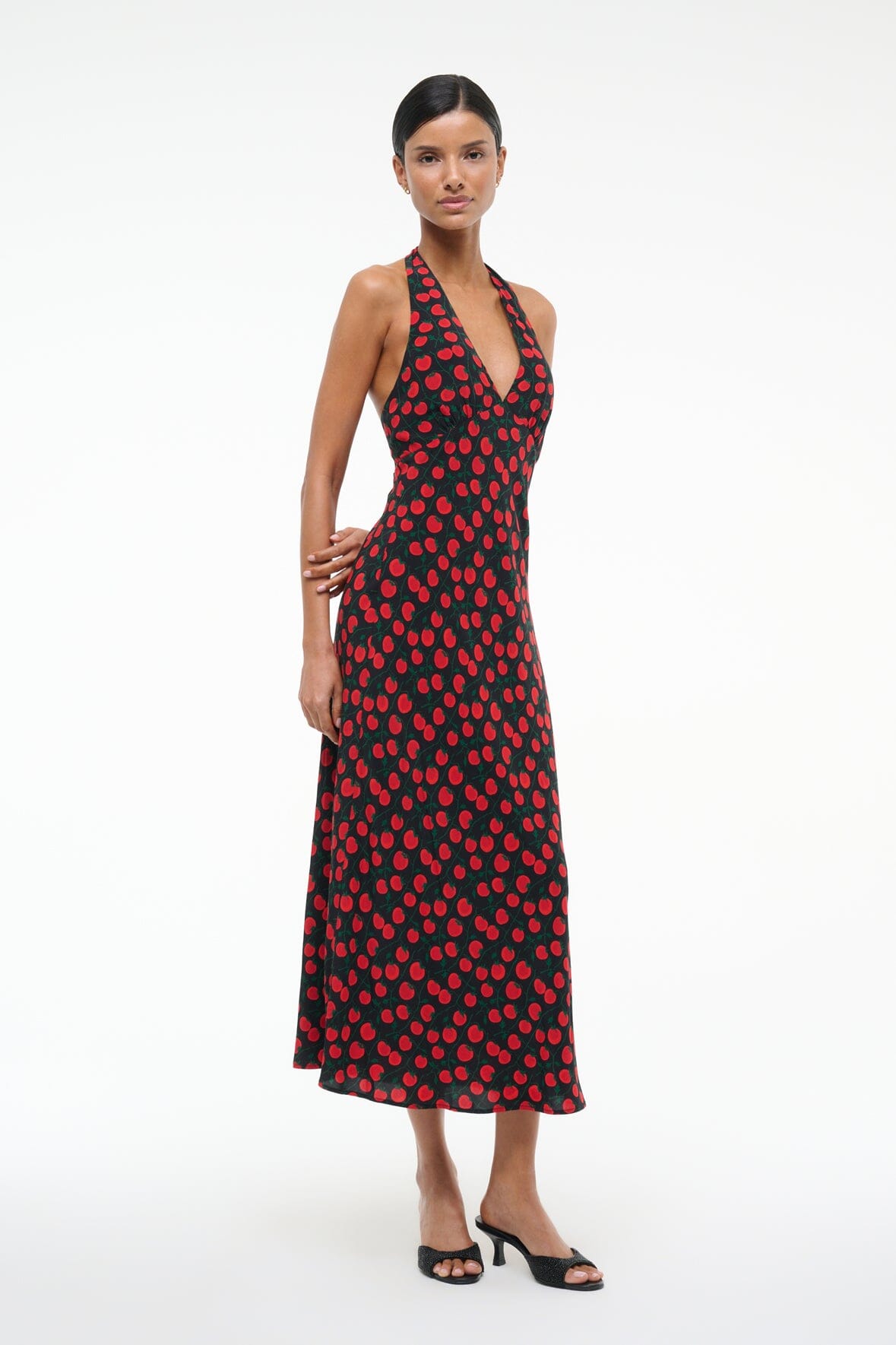Image LUCCA DRESS | ON THE VINE BLACK 3 of 5 and Clicking this image will trigger a zoom pop-up