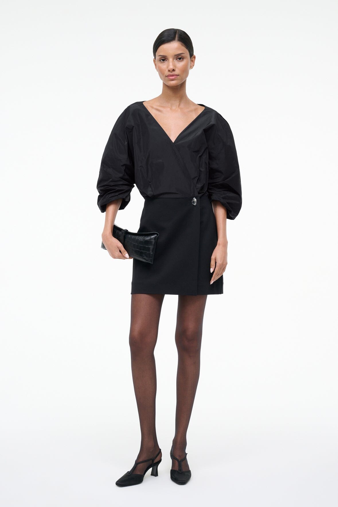 STAUD, Orion Mini Dress in Black, Size 12 STAUD, Orion Mini Dress in Black, Size 12