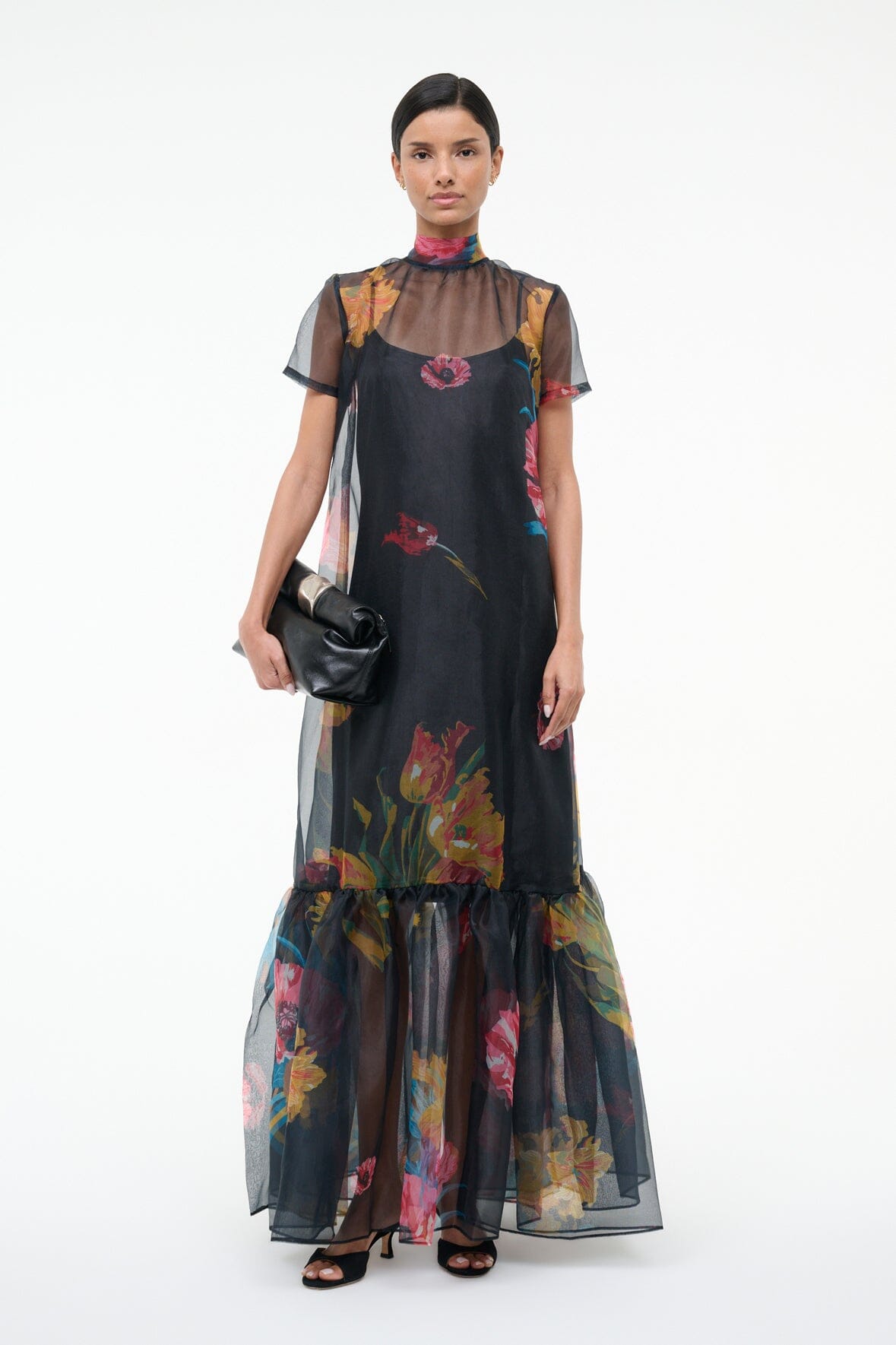 staud calluna dress black STAUD Calluna Dress