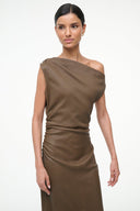 Image PHARE LEATHER DRESS | TRUFFLE 3 of 7