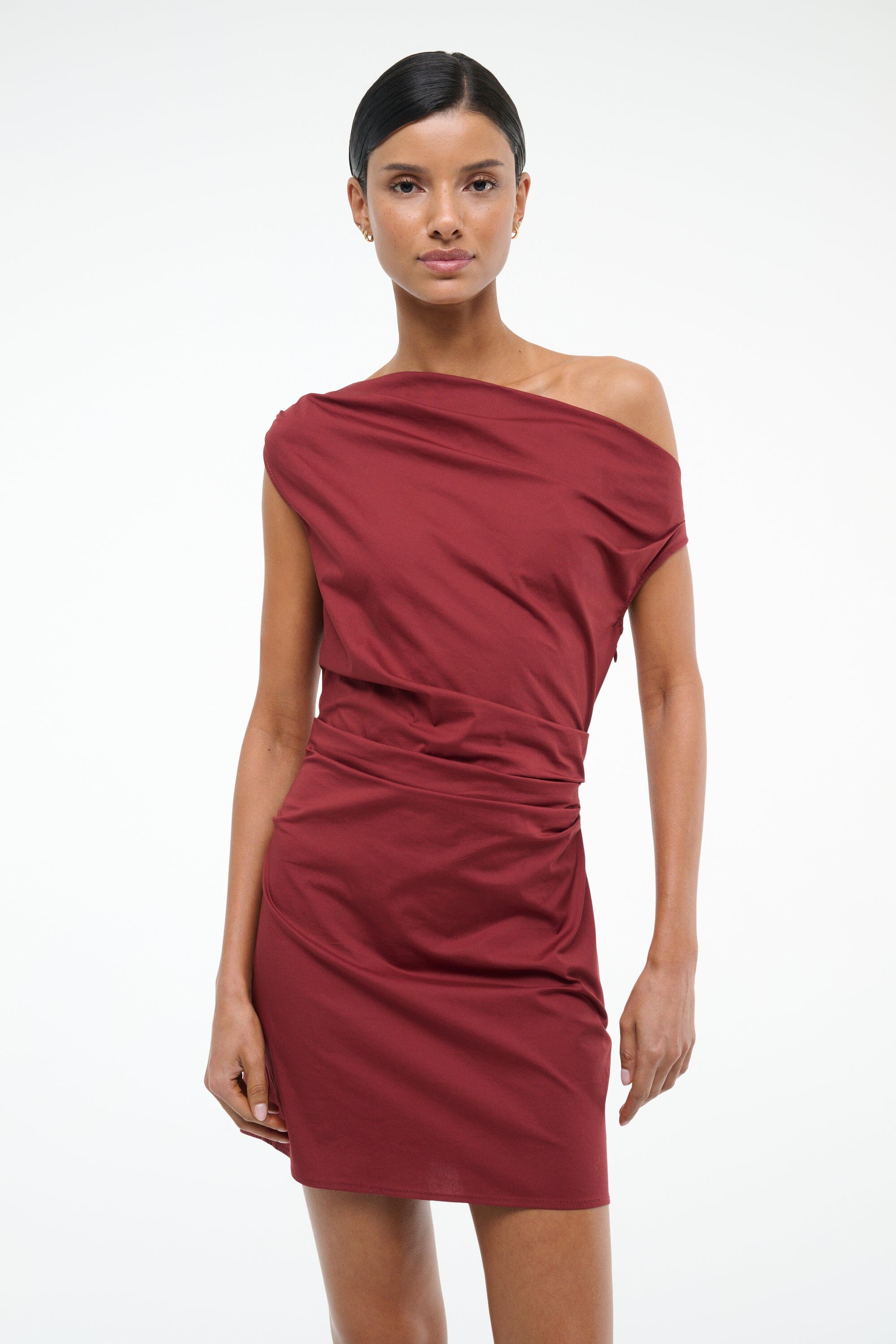 STAUD, Mini Phare Dress in Sangria, Size 10 STAUD, Mini Phare Dress in Sangria, Size 10