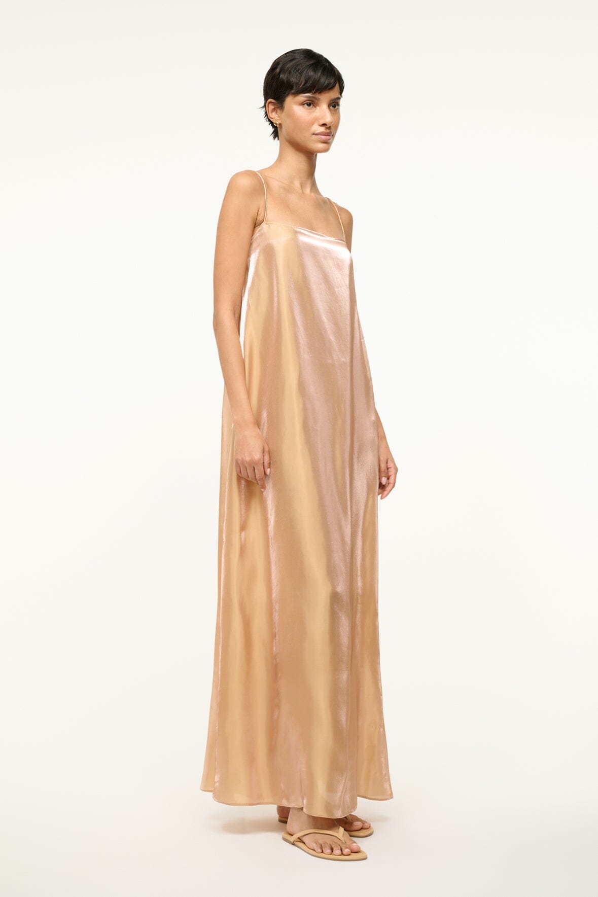 Image DELFINA DRESS | ROSE GOLD 2 of 6 and Clicking this image will trigger a zoom pop-up