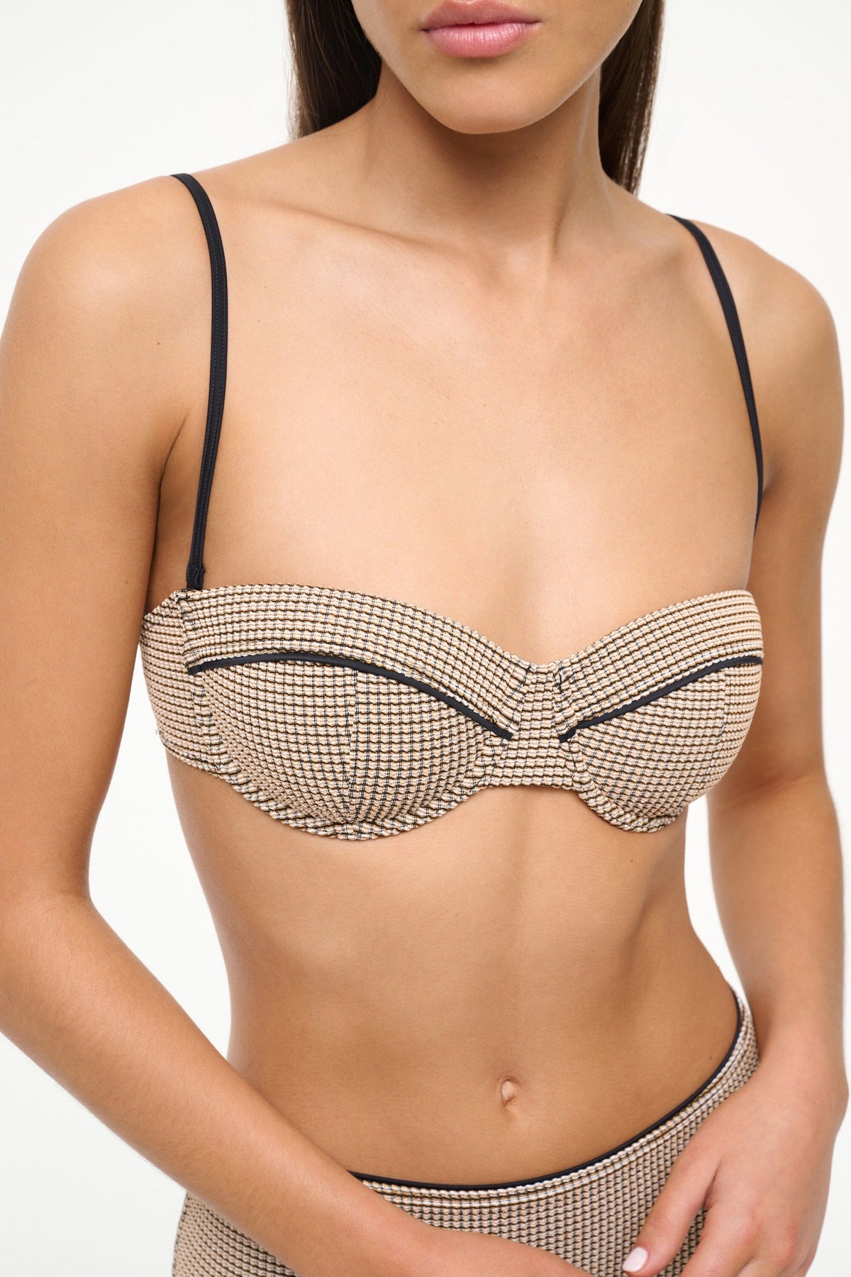 Image JO BALCONETTE BIKINI TOP | NATURAL PIQUE 5 of 9 and Clicking this image will trigger a zoom pop-up