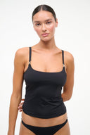 CLEO TANKINI TOP | BLACK BLACK / XS