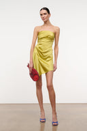 ADRIANA SILK DRESS | CITRON CITRON / 4