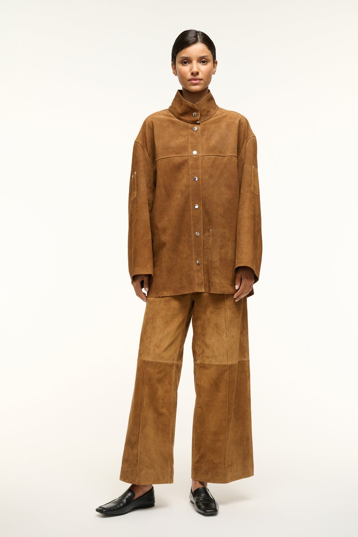 Image FOUNDATION JACKET | TAN SUEDE 4 of 5 and Clicking this image will trigger a zoom pop-up