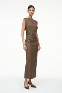 Image PHARE LEATHER DRESS | TRUFFLE 4 of 7